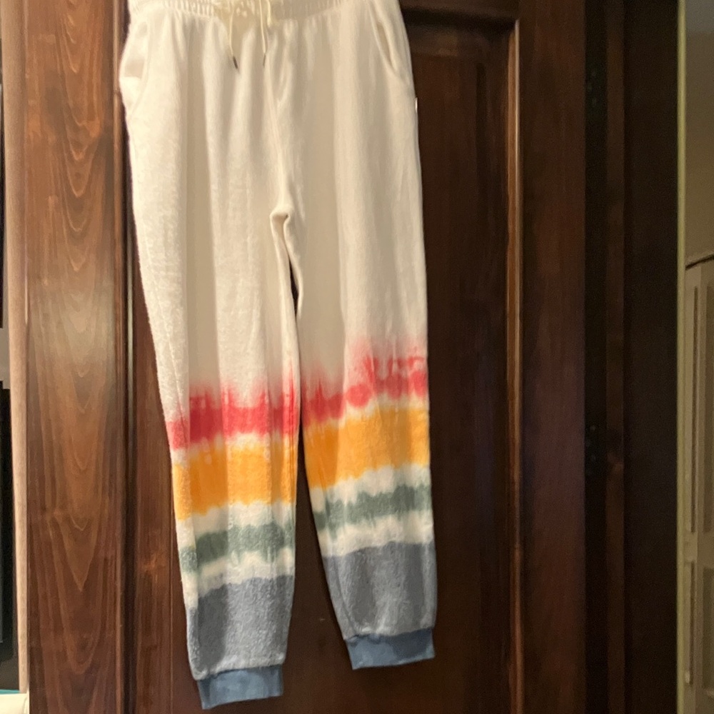 FEAT BlanketBlend “Sunset Lovers” Tie-Dye Joggers & Shorts Set Women’s XL NWT - Picture 3 of 10